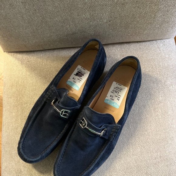 Bally Blue Suede Size 12 Loafers main image 5